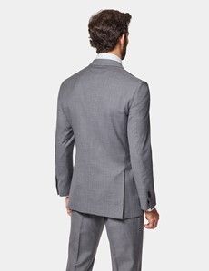 Slim Fit Mid Grey Twill Suit
