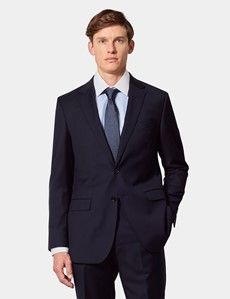 Slim Fit Navy Twill Suit
