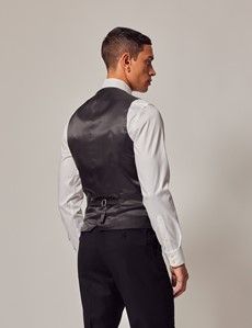 Black Twill Weave 3 Piece Slim Suit-preview11