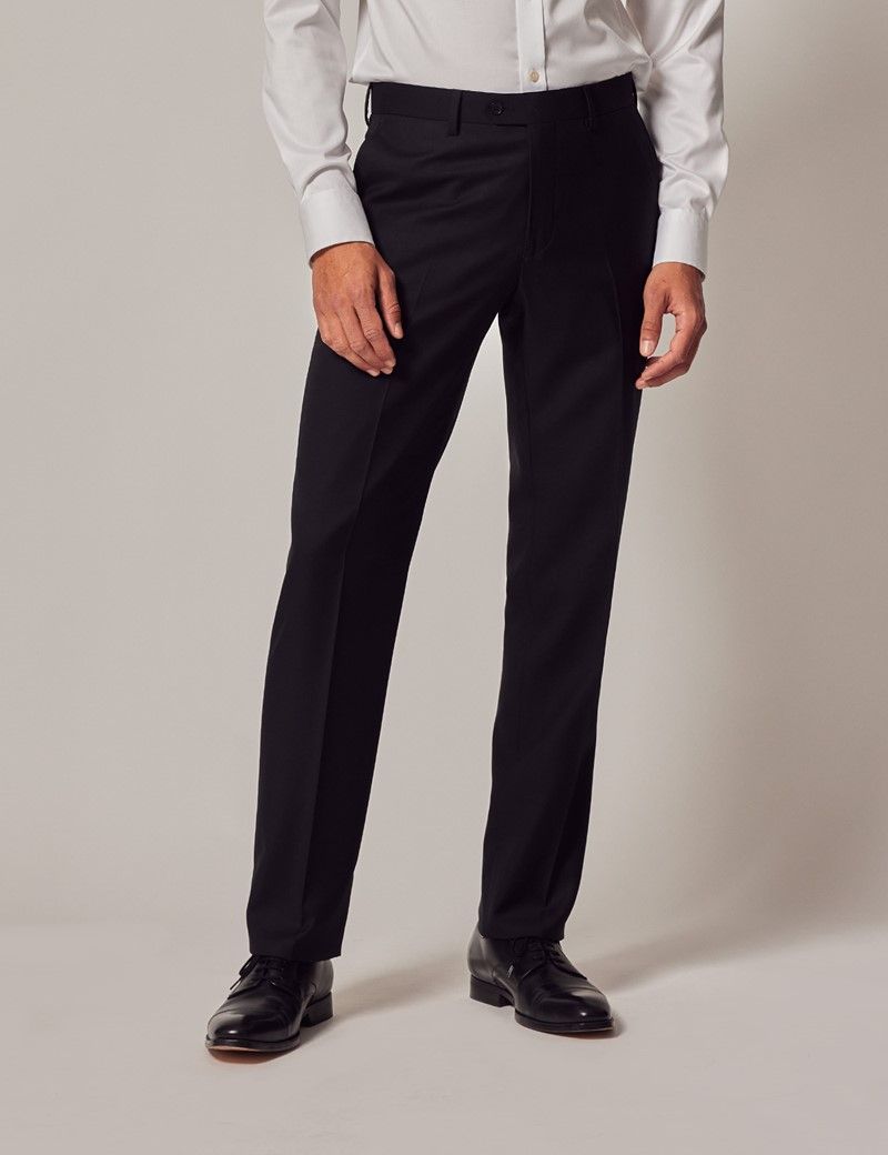 Men's Black Twill 3 Piece Slim Fit Suit | Hawes & Curtis