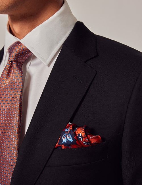 Black Twill Weave 3 Piece Slim Suit-preview