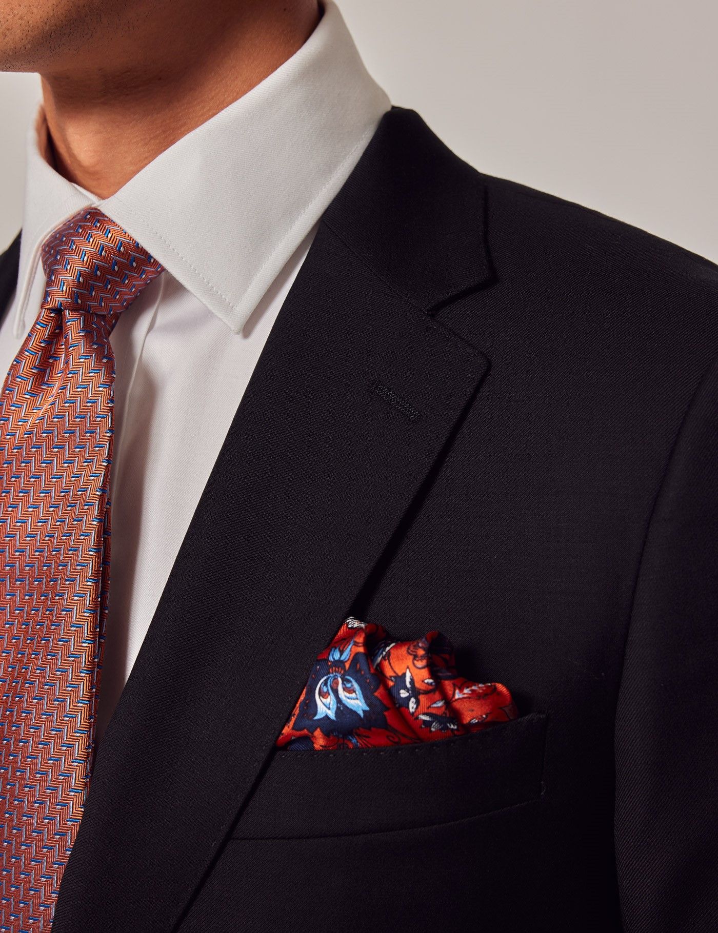 Slim Fit Black Twill Suit-preview