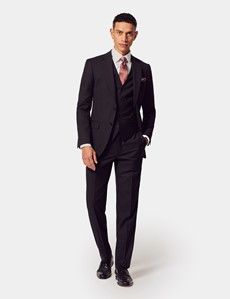 Slim Fit Black Twill Suit-preview2