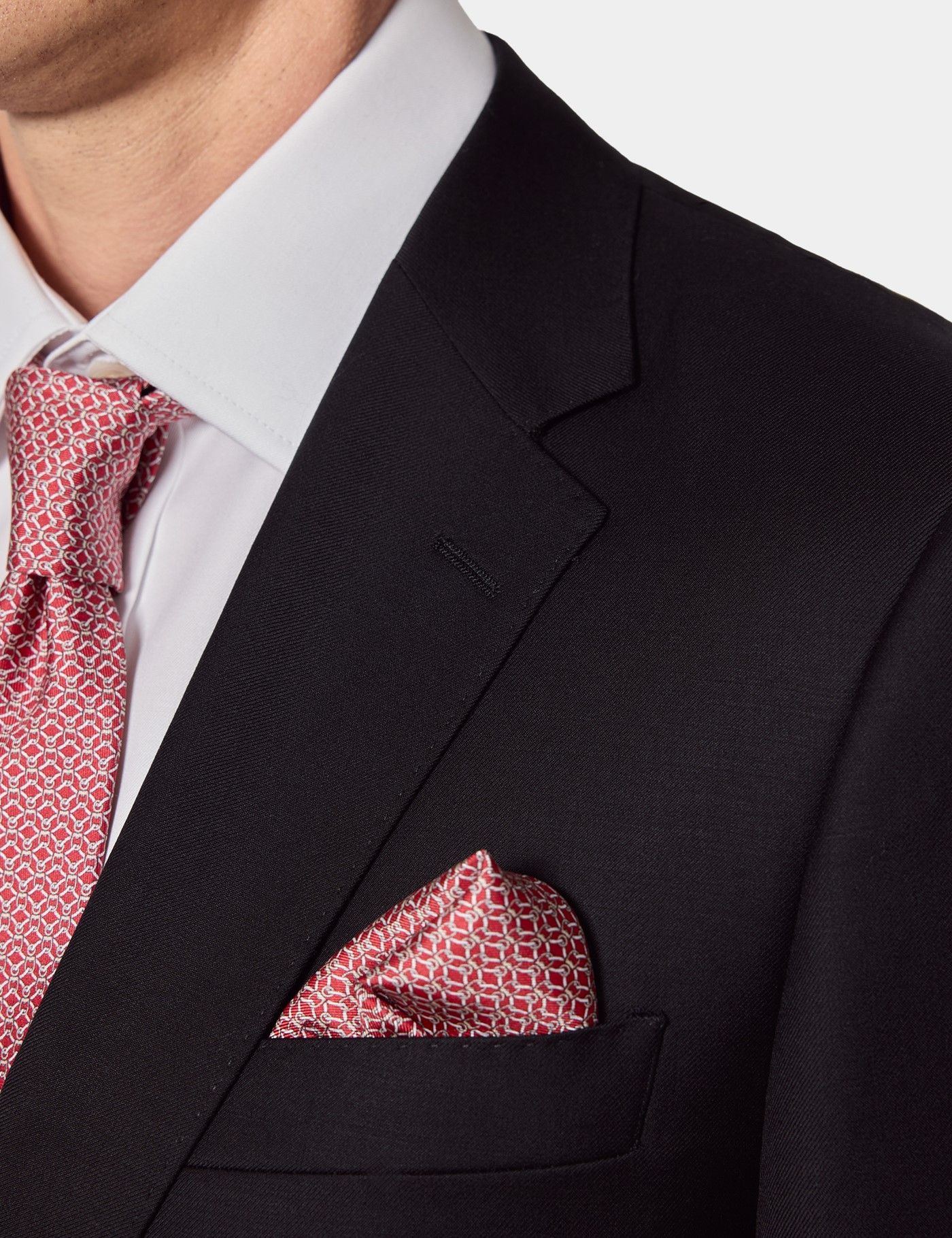 Slim Fit Black Twill Suit-preview