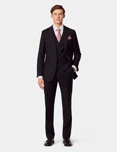Slim Fit Black Twill Suit-preview2