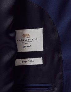 Royal Blue Twill Weave 3 Piece Slim Suit-preview4