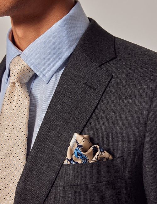 Charcoal Twill Weave 3 Piece Slim Suit-preview