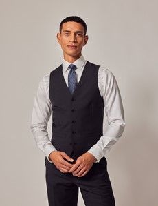 Dark Charcoal Twill 3 Piece Slim Suit-preview8
