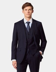 Slim Fit Navy Twill Suit