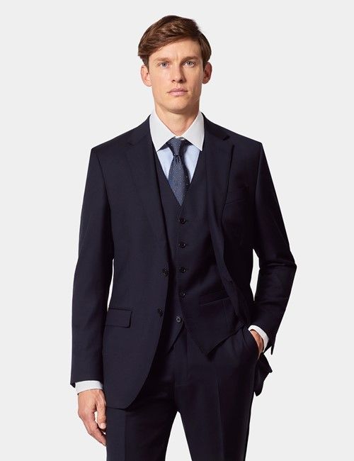 Slim Fit Navy Twill Suit