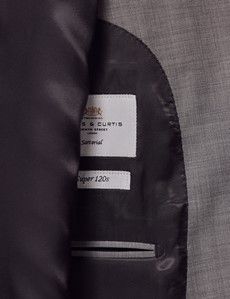 Light Grey Twill Slim Suit Jacket-preview3