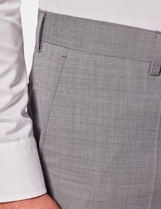 Light Grey Twill Weave Slim Suit-preview9