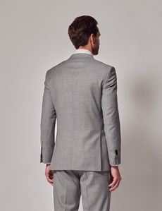 Light Grey Twill Weave 3 Piece Slim Suit-preview5