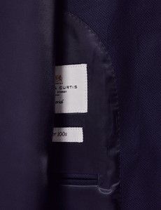 Slim Fit Navy Textured Suit Jacket