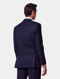 Slim Fit Navy Textured Suit Jacket