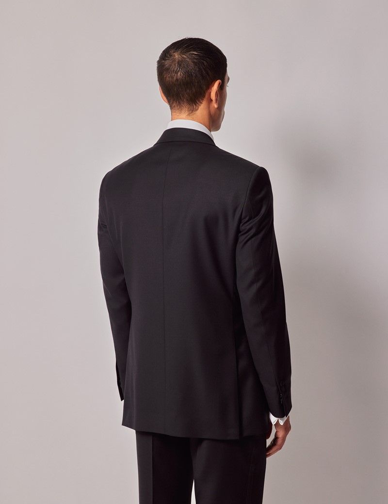 Men's Black Dinner Double Breasted Slim Suit Jacket | Hawes & Curtis