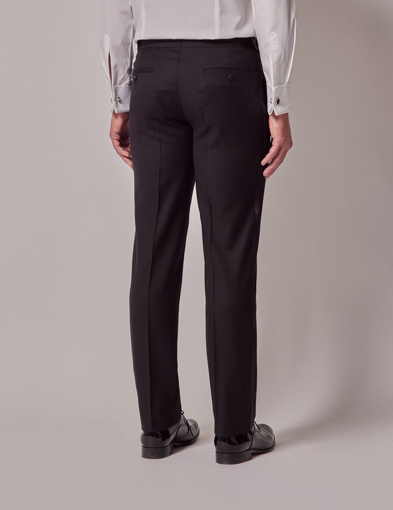 Men's Black Dinner Double Breasted Slim Suit | Hawes & Curtis