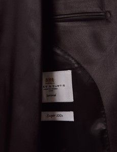 Black Wool Slim Fit Shawl Tuxedo Jacket-preview3