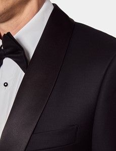 Slim Fit Black Shawl Dinner Suit Jacket
