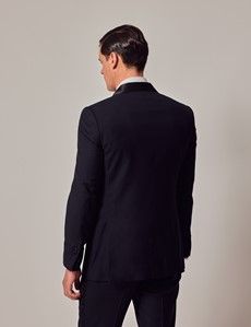 Navy Wool Slim Fit Shawl Tuxedo-preview5