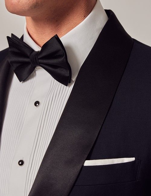 Navy Wool Slim Fit Shawl Dinner Suit-preview