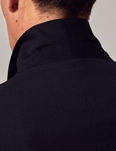 Navy Wool Slim Fit Shawl Tuxedo-preview6