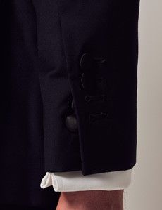 Navy Wool Slim Fit Shawl Tuxedo-preview7