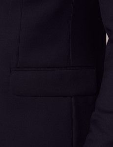 Black Wool Slim Fit Tuxedo Jacket-preview4