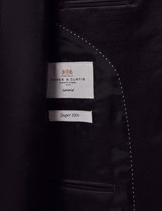 Navy Wool Slim Fit Tuxedo Jacket-preview3