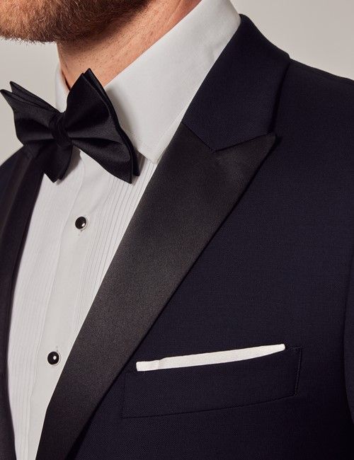 Black Wool Slim Fit Dinner Suit-preview