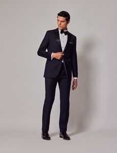 Navy Wool Slim Fit Tuxedo