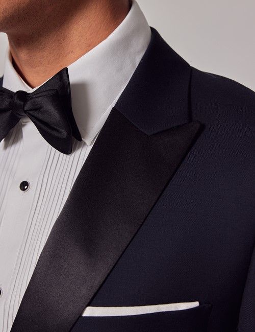 Navy Wool Slim Fit Dinner Suit-preview