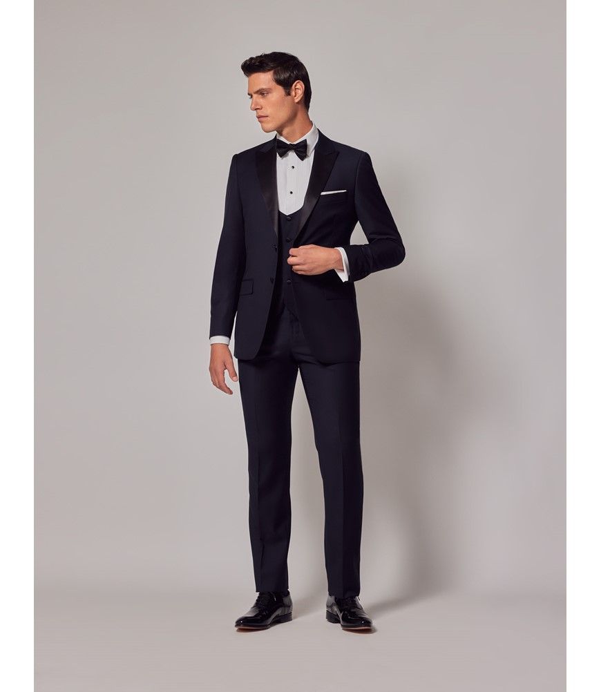 極美品 Hawes&Curtis ネイビー スリーピース セットアップ