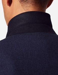 Slim Fit Dark Blue Birdseye Suit-preview5