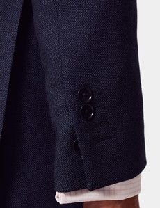Slim Fit Dark Blue Birdseye Suit-preview6