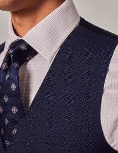 Dark Blue Birdseye 3 Piece Slim Suit-preview9