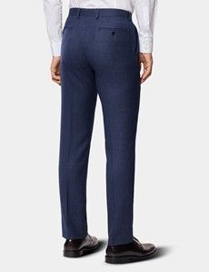 Slim Fit Dark Blue Birdseye Suit