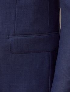 Mid Blue Sharkskin 3 Piece Slim  Suit-preview3