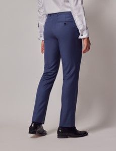 Mid Blue Sharkskin 3 Piece Slim  Suit-preview14