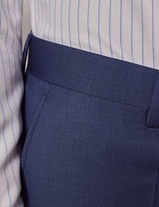 Mid Blue Sharkskin 3 Piece Slim  Suit-preview13