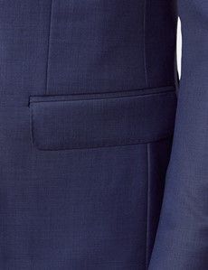 Slim Fit Mid Blue Sharkskin Suit-preview3