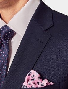 Slim Fit Navy Hopsack Suit