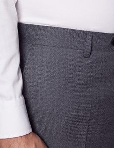 Men’s Grey Birdseye Plain 3 Piece Slim Fit Suit-preview3