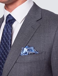 Men’s Grey Birdseye Plain 3 Piece Slim Fit Suit-preview11