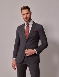Dark Grey Crepe Slim Suit-preview1