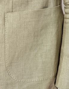 Green Linen Slim Fit Suit Jacket-preview2