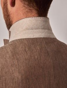 Light Brown Linen Slim Suit-preview5
