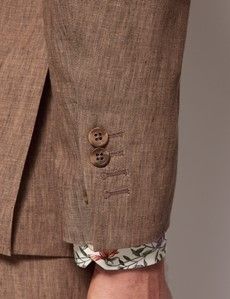Light Brown Linen Slim Suit-preview6