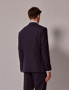 Navy Linen Slim Suit-preview5