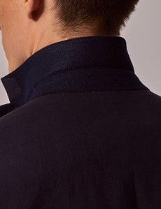 Navy Linen Slim Suit-preview6